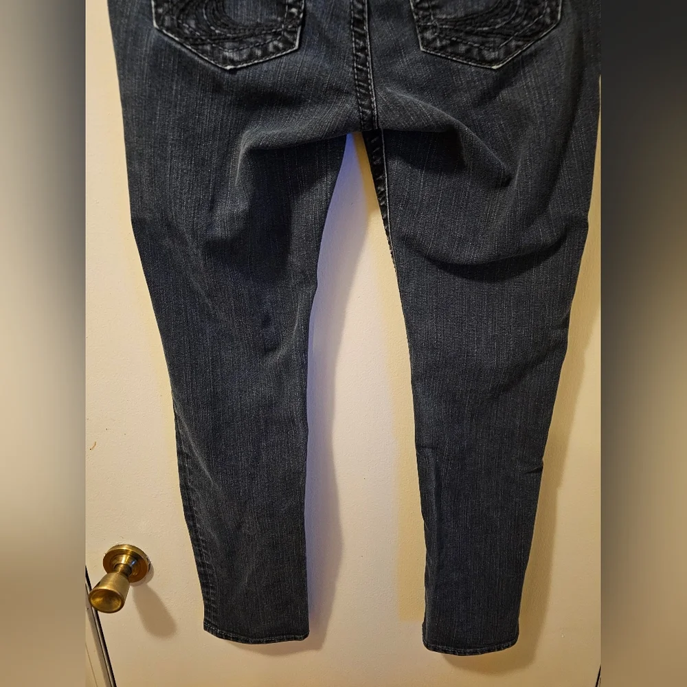 Silver Jeans Suki Skinny Blue Jeans Women's Size 29x31 Measures 29x30